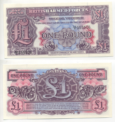 АНГЛИЯ 1 ФУНТ 1948 2 СЕРИЯ, ДЛЯ АРМИИ Pick M22 бумага UNC (ПРЕСС) 6287-33-3
