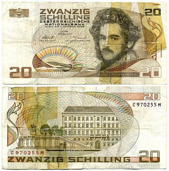 Австрия 20 шиллингов 1986  Pick 148  бумага 6301-21-1