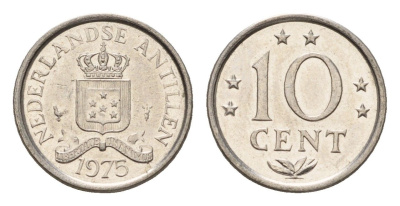 Нидерландские Антильские острова (Нидерландские Антилы) 10 центов 1975 Юлиана (1948-1980) KM 10 никель 4669-1268