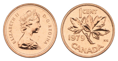 Канада 1 цент 1979 Елизавета II (1952-2022), кленовый лист KM 59.2 бронза PROOF-LIKE (BU) 4630-933