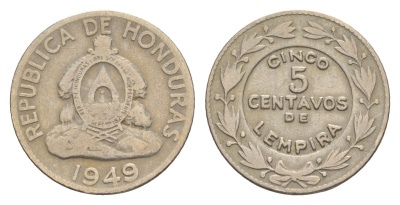 Гондурас 5 сентаво 1949 KM 72 медно-никель 4644-248