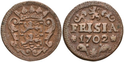 ФРИЗИЯ, Нидерланды 1 дуит 1702 FRISLAND KM 80 медь 190-934