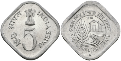 Индия 5 пайсов 1978 FAO KM 21 алюминий UNC 94-1156