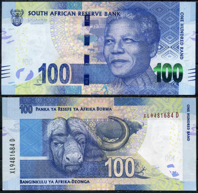 ЮАР 100 рандов ND (2013-2016) Pick 141 b бумага UNC (пресс) 7222-66-2-1