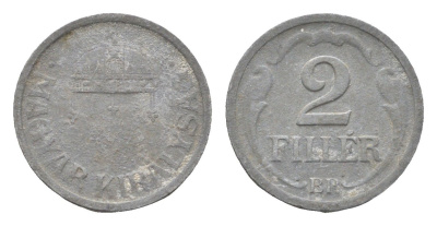Венгрия 2 филлера 1944 BP KM 519 цинк 4665-615