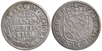 Померания, Шведское правление (Шведская Померания) 1/12 талера 1693 Адольф Фридрих KM 343 серебро 00-816-50