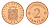 Латвия 2 сантима 1992 KM 21 сталь плакированная медью UNC 4689-939
