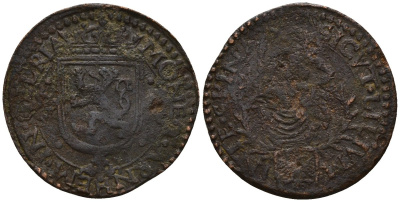 Нидерланды, Арнем 1 дуит ND (1594-1599)  медь 4146-613