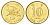 Гонконг 10 центов 1998 KM 66 сталь плакированная латунью UNC 4701-145