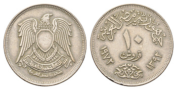 Египет 10 пиастров 1972 KM 430 медно-никель 4673-526