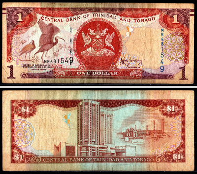 Тринидад и Тобаго 1 доллар 2006 Pick 46A(1) бумага 3295-107-2-1