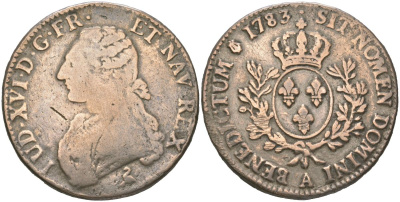 Франция КОПИЯ 1 экю 1782 KM 564 белый металл 63-122