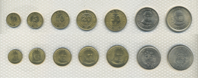 ПЕРУ НАБОР ИЗ 7 МОНЕТ 1985-1988 ЗАПАЙКА В ЦЕЛЛОФАН UNC 3-6-3-62
