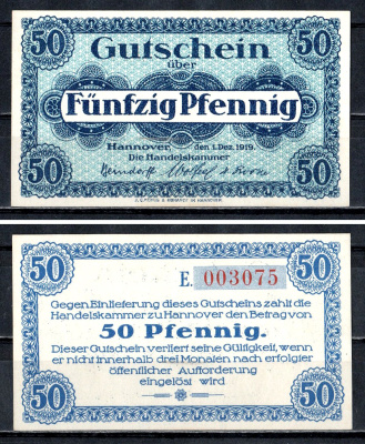 Ганновер (Пруссия, Ганновер) 50 пфеннигов 1921 7556-74-1-2