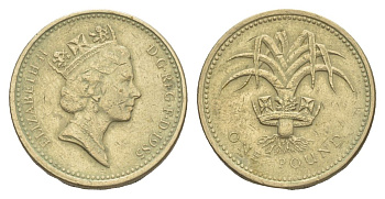 Великобритания 1 фунт 1985 Елизавета II (1952-2022) KM 941, Spink 4331 никель латунь 4633-826