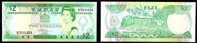Фиджи 2 доллара ND (1988) Pick 87 бумага UNC (пресс) 8608-14-2-1