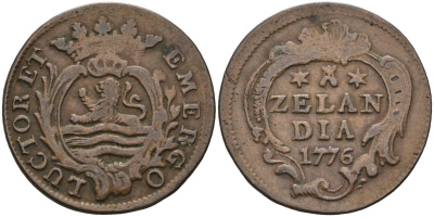 Зеландия (Zeeland), Нидерланды 1 дуит 1776 KM 101 медь 1528-431