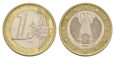 Германия 1 евро 2002 D KM 213 биметалл 4629-417