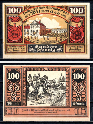 Вильснак (Пруссия, Бранденбург) 100 пфеннигов 1922 2193-48-3-2