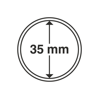 Капсулы круглые – 35 мм, упаковка 10 шт. Leuchtturm. 318983