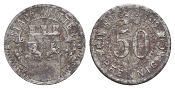 Виттен 50 пфеннигов 1919 Funck 604.6, Men05 27464.13, Men18 34499.13 железо 4586-512