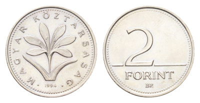 Венгрия 2 форинта 1994 KM 693 медно-никель UNC 4705-1154
