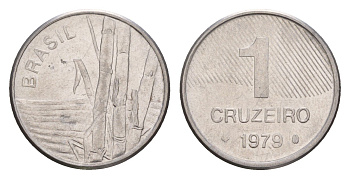 Бразилия 1 крузейро 1979 Сахарный тростник KM 590 нержавеющая сталь 4655-1121