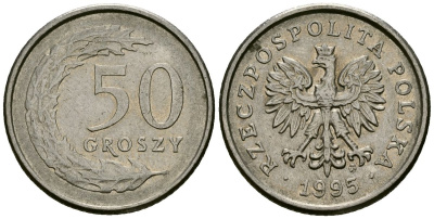 Польша 50 грошей 1995 Y 281 медно-никель 4138-451