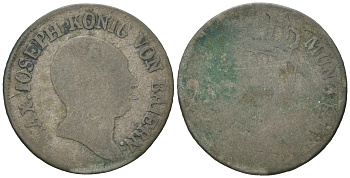 Бавария 6 крейцеров ND Максимилиан I Иосиф (1806-1825) KM 346 серебро 54-842