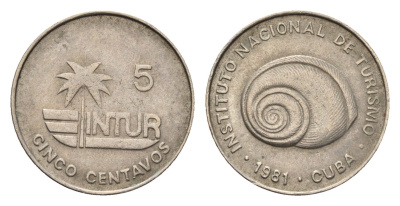 Куба 5 сентаво 1981 KM 412.1 медно-никель 4643-666