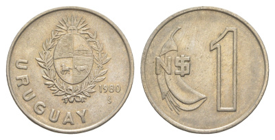 Уругвай 1 песо 1980 KM 74 медно-никель 4637-1241