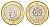 Марокко 10 дирхамов 1995 год-тип Y 92 биметалл UNC 25-2326