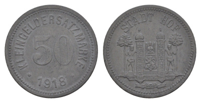 Хоф 50 пфеннигов 1918 Funck 217 цинк 4584-327