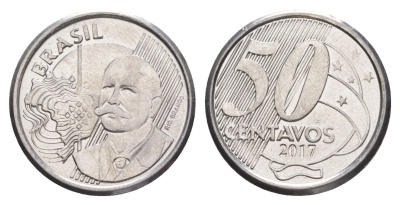 Бразилия 50 сентаво 2017 KM 651a нержавеющая сталь UNC 4642-1156