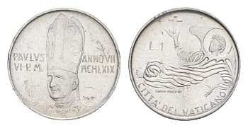 Ватикан 1 лира 1969 KM 108 алюминий UNC 4632-866