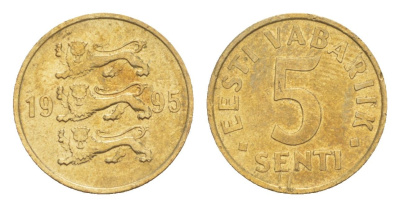 Эстония 5 сентов 1995 KM 21 латунь UNC 4647-111