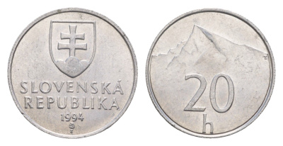 Словакия 20 геллеров 1994 KM 18 алюминий UNC 4659-549