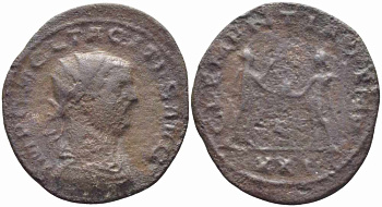 Римская Империя аврелианиан 276 Тацит CLEMENTIA TEMP Антиохия Very fine RIC 210 бронза 1073-16-35