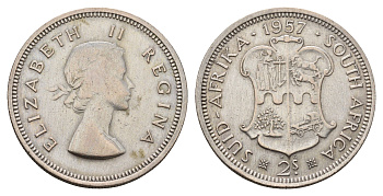 ЮАР 2 шиллинга (флорин) 1957 KM 50 серебро 75-1722