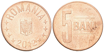 Румыния 5 бань 2012 KM 190 сталь плакировнная медью 192-1129
