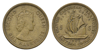 Восточные Карибы (Организация Восточно-карибских государств) 5 центов 1955 KM 4 никель латунь 4697-154