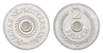 Венгрия 2 филлера 1954 BP KM 546 алюминий 4665-627
