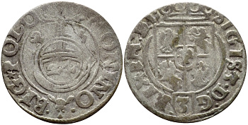 ПОЛЬША 1/24 ТАЛЕРА 1623 СИГИЗМУНД III (1587-1632) KM 15 серебро 3896-831