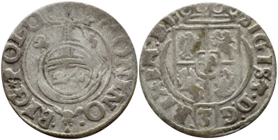 ПОЛЬША 1/24 ТАЛЕРА 1623 СИГИЗМУНД III (1587-1632) KM 15 серебро 3896-831