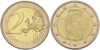 Люксембург 2 евро 2009 10 лет монетарной политики ЕС (EMU) и введения евро KM 107 биметалл UNC 4111-626