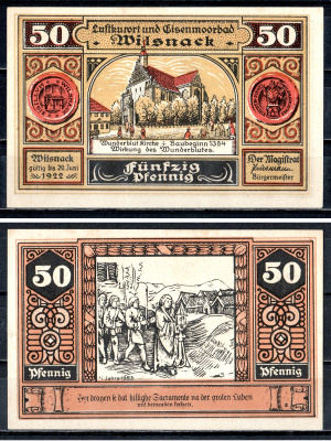 Вильснак (Пруссия, Бранденбург) 50 пфеннигов 1922 2193-50-3-1