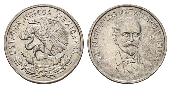 Мексика 25 сентаво 1964 KM 444 медно-никель 217-135