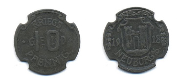 НЕЙБУРГ 10 ПФЕННИГОВ 1918 НОТГЕЛЬД 29-251