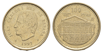 Испания 100 песет 1997 Королевский театр KM 984 алюминиевая бронза 4622-1125
