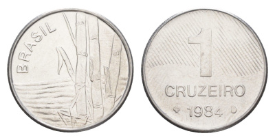 Бразилия 1 крузейро 1984 KM 590 нержавеющая сталь UNC 4644-516